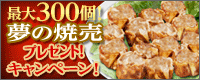 最大300個！夢の焼売プレゼントキャンペーン！